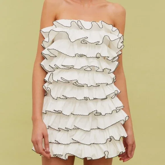 c/meo collective ESTEEMED DRESS WHITE - Picture 6 of 8